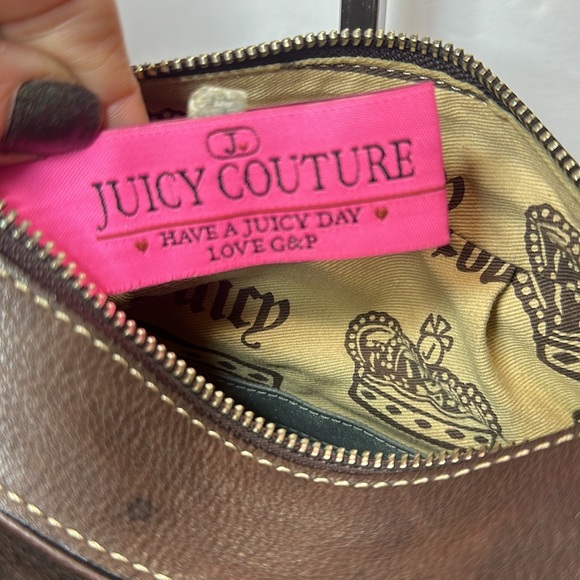 Y2K Juicy Couture Brown leather and suede shoulder bag 🤩 - Picture 12 of 14
